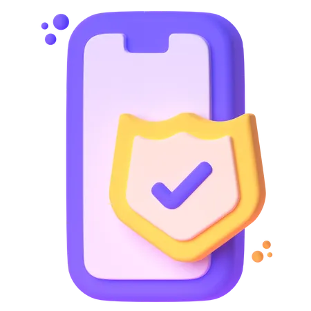 Protected Phone  3D Icon