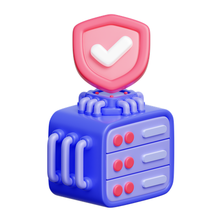 Protected Server  3D Icon