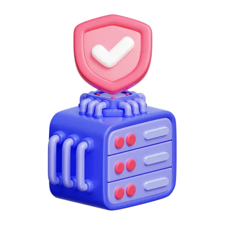 Protected Server  3D Icon