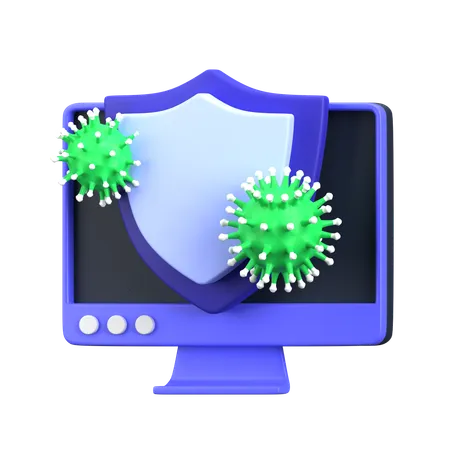 Protection contre le virus  3D Icon