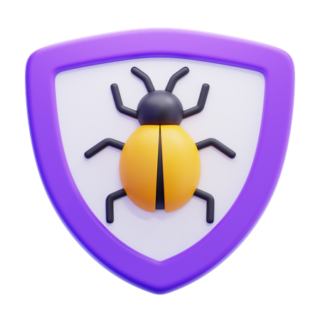 Protection anti-virus  3D Icon