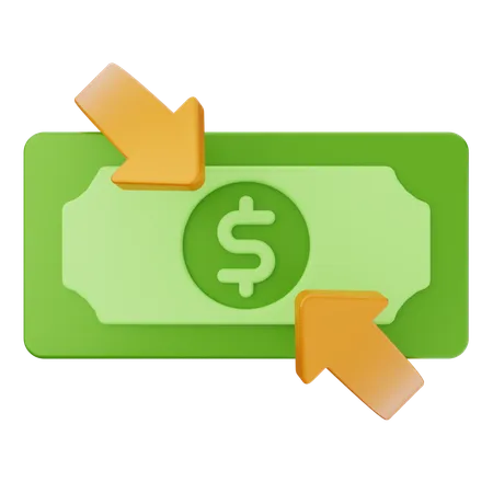 Protection argent dollar  3D Icon