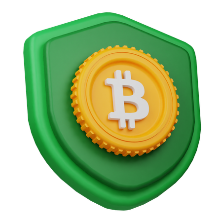 Protection des bitcoins  3D Icon