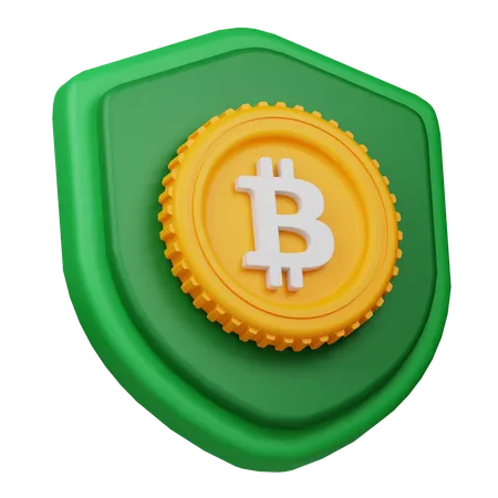 Protection des bitcoins  3D Icon