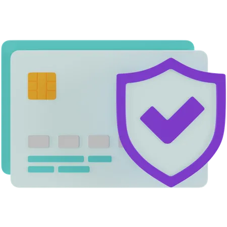 Protection de la carte de crédit  3D Icon