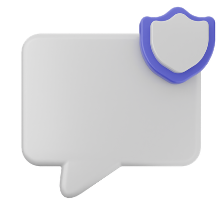 Protection Chat  3D Icon