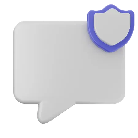 Protection Chat  3D Icon