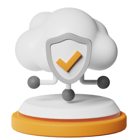 Protection du cloud  3D Icon