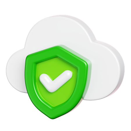 Protection du cloud  3D Icon