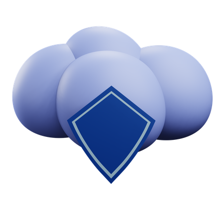 Protection du cloud  3D Icon