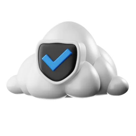 Protection du cloud  3D Icon