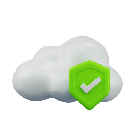 Protection du cloud  3D Icon