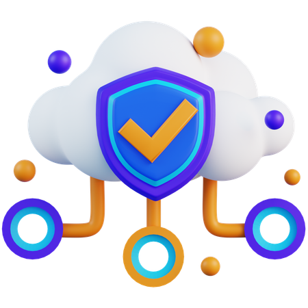 Protection du cloud  3D Icon