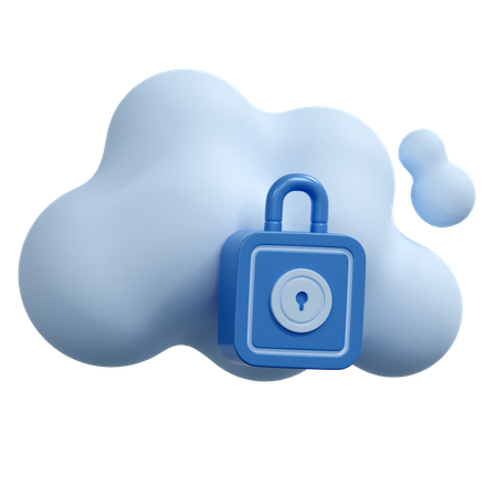 Protection du cloud  3D Icon