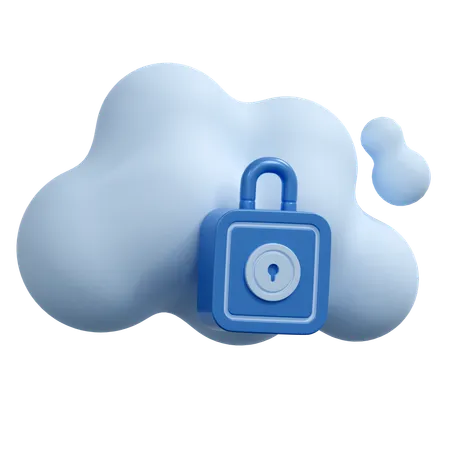 Protection du cloud  3D Icon