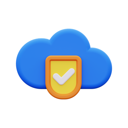 Protection du cloud  3D Icon