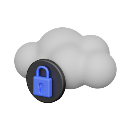 Protection du cloud  3D Icon