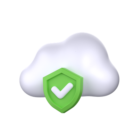 Protection du cloud  3D Icon