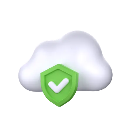 Protection du cloud  3D Icon