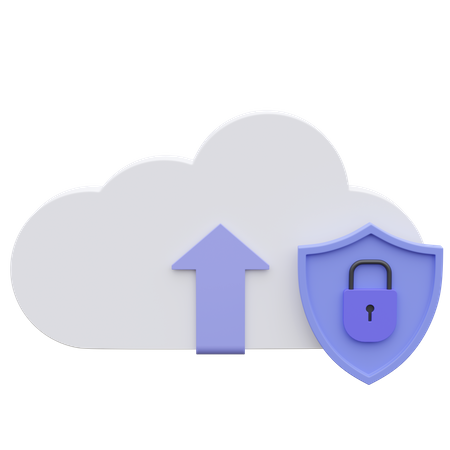 Protection du cloud  3D Icon