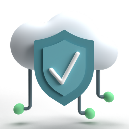 Protection du cloud  3D Icon
