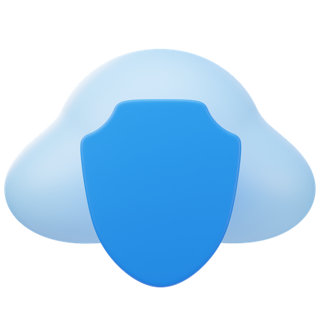 Protection du cloud  3D Icon