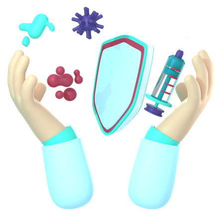 Protection contre les injections  3D Icon