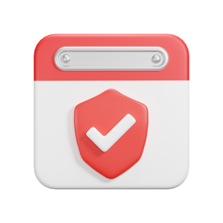 Protection Date  3D Icon