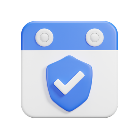 Protection Date  3D Icon