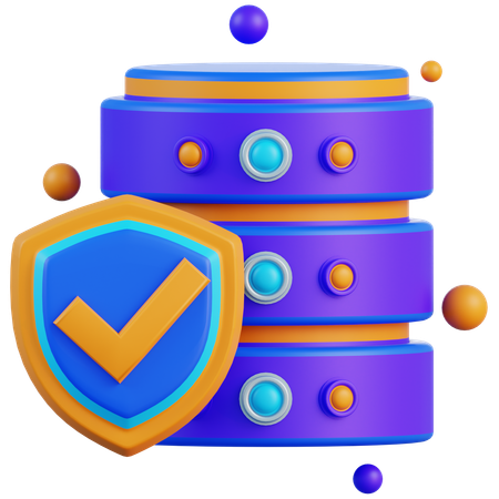 Protection de la base de données  3D Icon