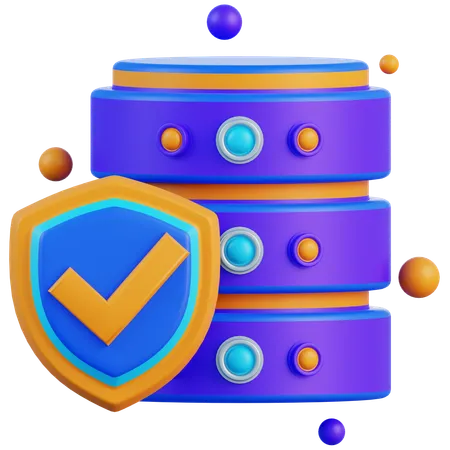 Protection de la base de données  3D Icon