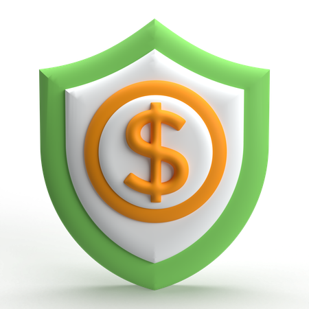 Protection de l'argent  3D Icon