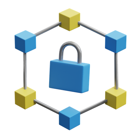 Protection de la blockchain  3D Icon