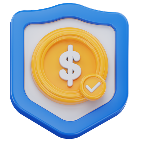 Protection de l'argent  3D Icon