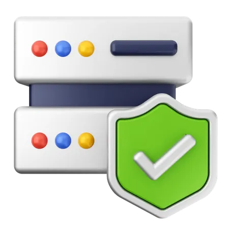 Protection de sécurité du serveur  3D Icon