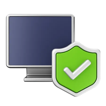 Protection de sécurité informatique  3D Icon