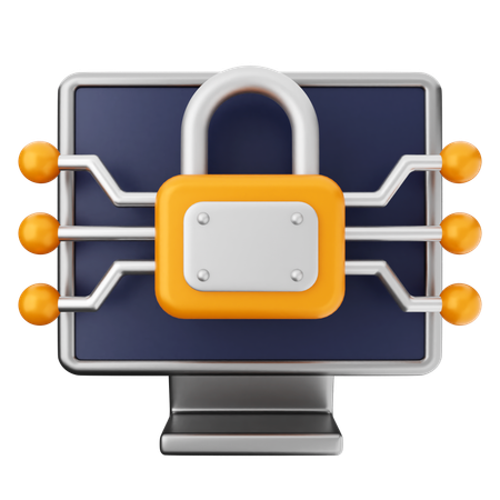 Protection de sécurité informatique  3D Icon