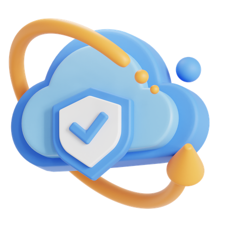 Protection de synchronisation dans le cloud  3D Icon