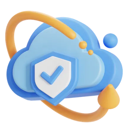 Protection de synchronisation dans le cloud  3D Icon