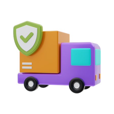 Protection Delivery Truck 3D Icon