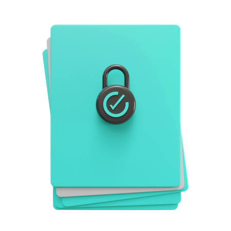 Protection des documents  3D Icon