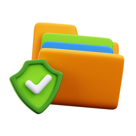 Protection des documents  3D Icon