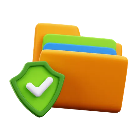 Protection des documents  3D Icon