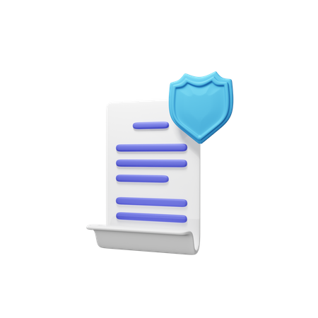 Protection des documents  3D Icon