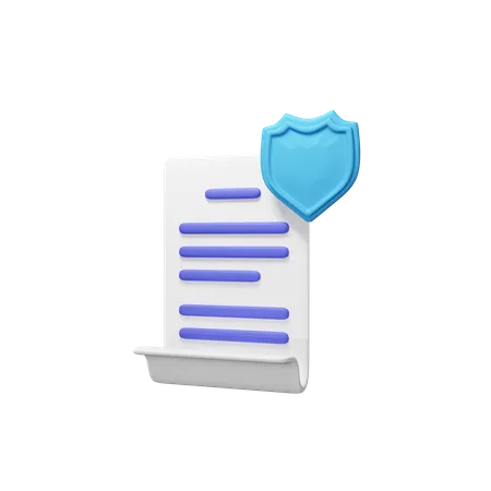 Protection des documents  3D Icon