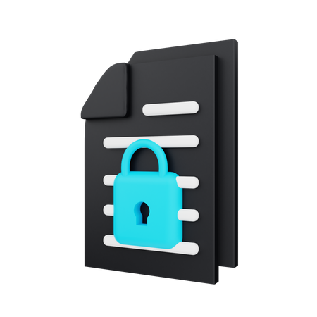 Protection des documents  3D Icon