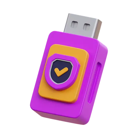 Protection du disque flash  3D Icon