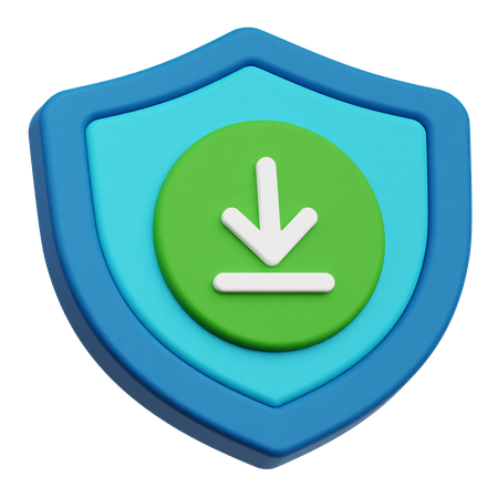 Protection Download  3D Icon