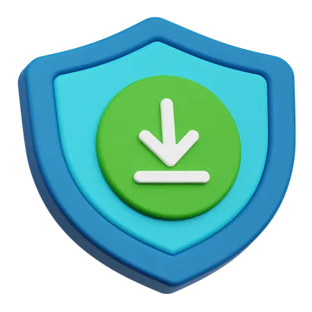 Protection Download  3D Icon