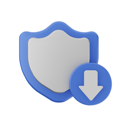 Protection Download  3D Icon